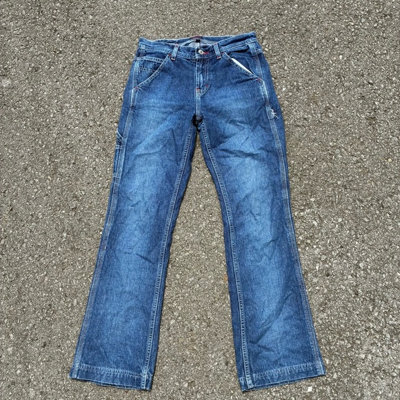 Vtg. Y2K Tommy Girl Carpenter Mid Rise Flare Jeans Size 6 - Picture 1 of 6